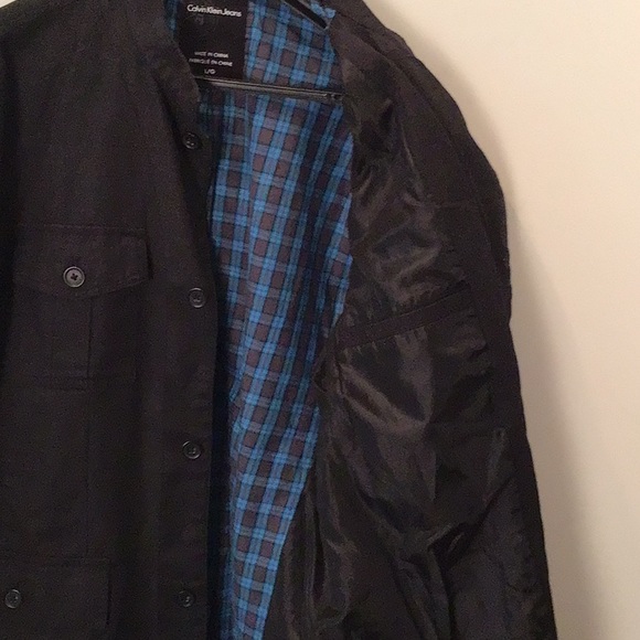 NWT Calvin Klein jeans men lightweight sports jacket- size large. Charcoal grey. - Picture 6 of 8
